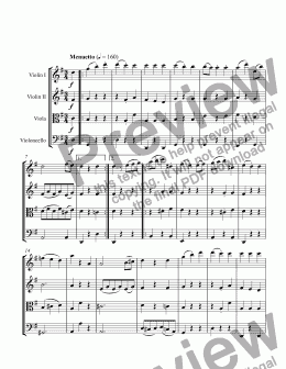page one of String Quartet No. 1 in G Major (3rd mvt)