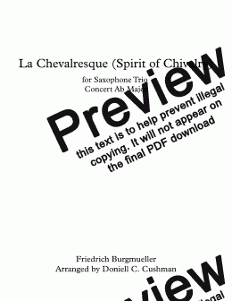 page one of La Chevalresque - Saxophone Trio