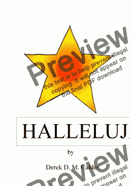 page one of HALLELUJAH!  - a Nativity