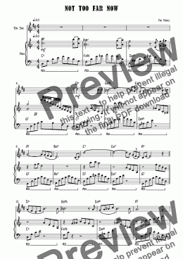 page one of Not Too Far Now - Tenor Sax solo