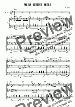 page one of We're Getting There - Alto Sax solo