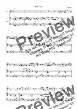 page one of Star Mist - Tenor Sax solo