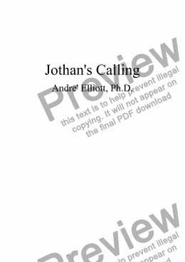 page one of Jothan's Calling