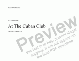 page one of At the cuban club - Transp.Score