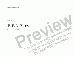 page one of B.B.'s blues - (Transp. Score)