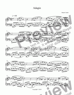 page one of Adagio - Ostinato 