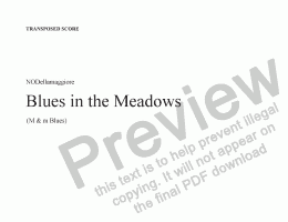 page one of Blues in the meadows - Transp. Score