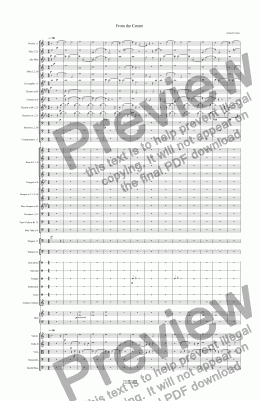 page one of From the Center for Large Orchestra (flexible orchestration) 