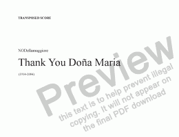 page one of Thank you Doña Maria -Transp. Score