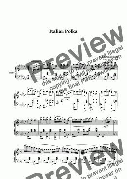 page one of Rachmaninoff - Italian Polka - piano solo