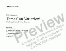 page one of Tema con Variazioni  (Transp. Score)