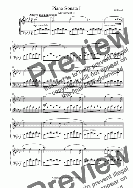 page one of Piano Sonata I - Movement II