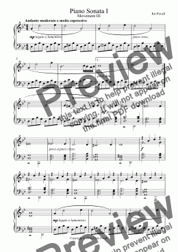 page one of Piano Sonata I - Movement III