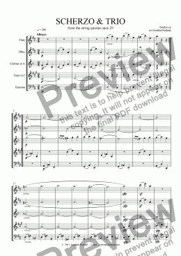 page one of Scherzo & trio