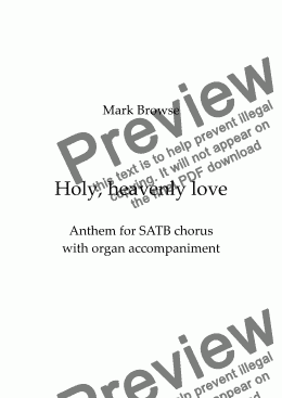 page one of Holy, heavenly love