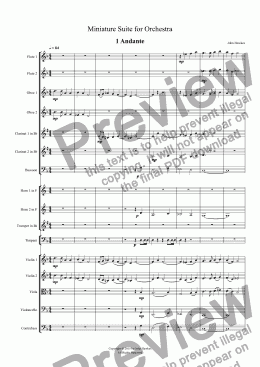page one of Miniature Suite for Orchestra