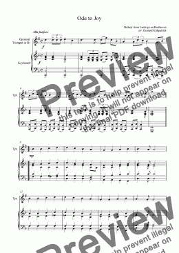 page one of "Ode to Joy" [Song of Joy] (Beethoven) - Hymn Sheet Music Download