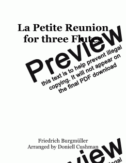 page one of La Petite Reunion - Flute Duet