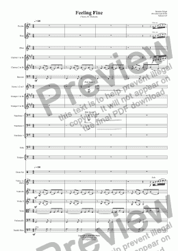 page one of Feeling Fine (Theme 241) - Orchestra