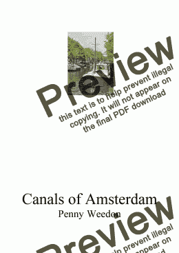 page one of The Canals of Amsterdam