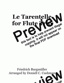 page one of Le Tarantelle - Flute Trio