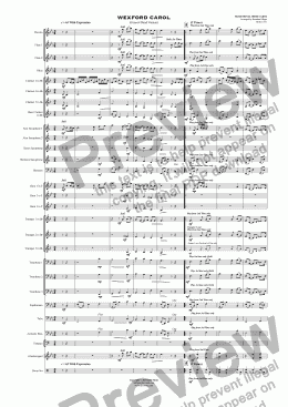 page one of WEXFORD CAROL (Concert Band Version)