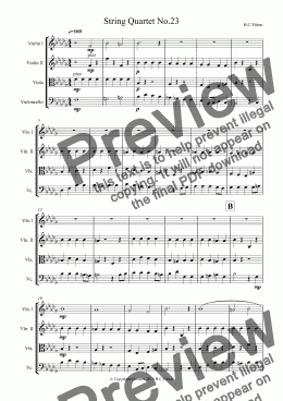 page one of String Quartet No.23