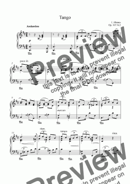 page one of Albeniz Tango Op. 165 Nr.2