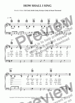 page one of HOW SHALL I SING THAT MAJESTY