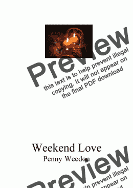 page one of Weekend love