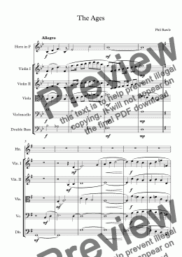 page one of The Ages - French Horn & Strings