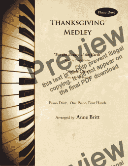 page one of Thanksgiving Medley