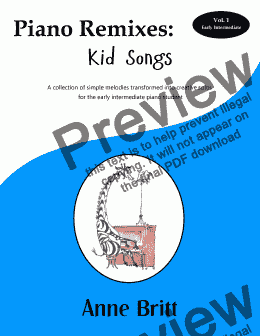 page one of Piano Remixes: Kid Songs Vol. 1 (easy)