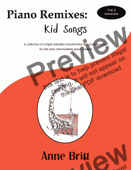 page one of Piano Remixes: Kid Songs Vol. 2 (moderate)