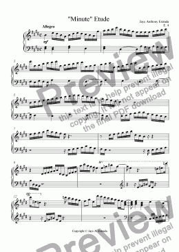 page one of Etude in E, E.4