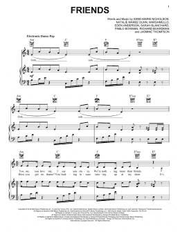 page one of FRIENDS (Piano, Vocal & Guitar Chords (Right-Hand Melody))