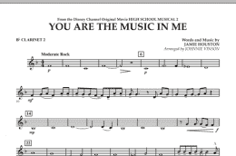 page one of You Are The Music In Me (from High School Musical 2) - Bb Clarinet 2 (Concert Band)