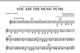 page one of You Are The Music In Me (from High School Musical 2) - Bb Bass Clarinet (Concert Band)