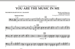 page one of You Are The Music In Me (from High School Musical 2) - Trombone/Baritone B.C./Bassoon (Concert Band)