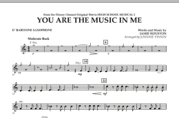 page one of You Are The Music In Me (from High School Musical 2) - Eb Baritone Saxophone (Concert Band)