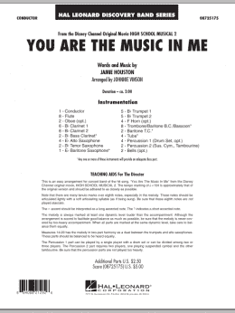 page one of You Are The Music In Me (from High School Musical 2) - Full Score (Concert Band)