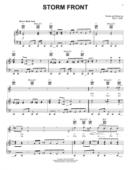 page one of Storm Front (Piano, Vocal & Guitar Chords (Right-Hand Melody))