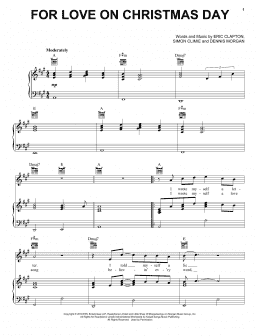 page one of For Love On Christmas Day (Piano, Vocal & Guitar Chords (Right-Hand Melody))