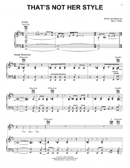 page one of That's Not Her Style (Piano, Vocal & Guitar Chords (Right-Hand Melody))