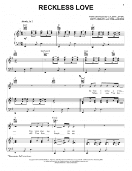 page one of Reckless Love (Piano, Vocal & Guitar Chords (Right-Hand Melody))