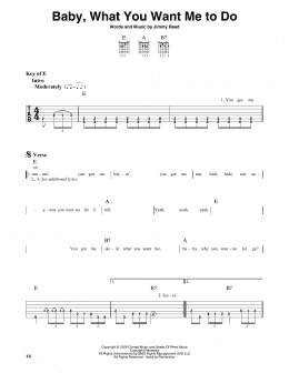page one of Baby, What You Want Me To Do (Guitar Lead Sheet)
