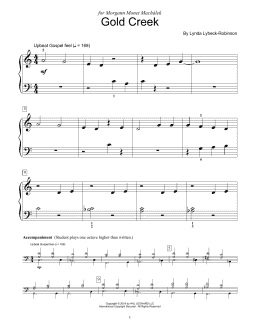 page one of Gold Creek (Educational Piano)