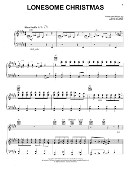 page one of Lonesome Christmas (Piano, Vocal & Guitar Chords (Right-Hand Melody))