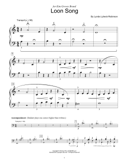 page one of Loon Song (Educational Piano)