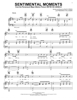 page one of Sentimental Moments (Piano, Vocal & Guitar Chords (Right-Hand Melody))